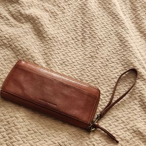 Lucky Brand Tan Leather Wristlet